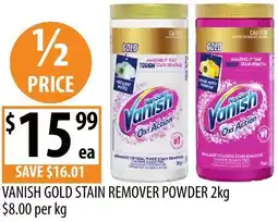 Supabarn Vanish gold stain remover powder offer