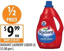 Supabarn Radiant laundry liquid offer