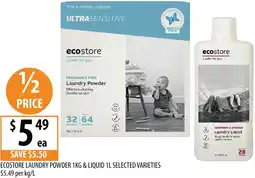Supabarn Ecostore laundry powder & liquid offer
