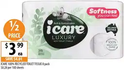 Supabarn Icare 100% recycled toilet tissue offer