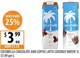 Supabarn Cocobella chocolate and coffee latte coconut water offer