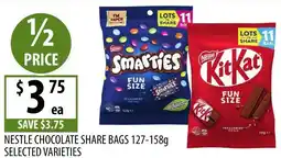 Supabarn Nestle chocolate share bags selected varieties offer