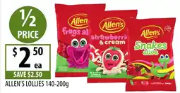 Supabarn Allen's lollies offer