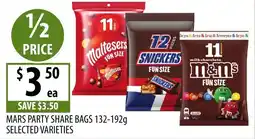 Supabarn Mars party share bags selected varieties offer