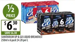 Supabarn Sanitarium up & go liquid breakfast offer