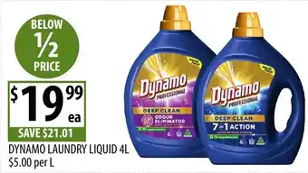Supabarn Dynamo laundry liquid offer