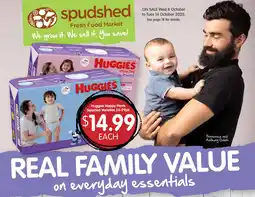 Spudshed Huggies nappy pants selected varieties offer