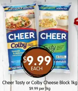 Spudshed Cheer tasty or colby cheese block offer