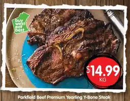 Spudshed Parkfield beef premium yearling y-bone steak offer