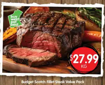 Spudshed Budget scotch fillet steak value pack offer