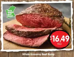Spudshed Whole economy beef rump offer