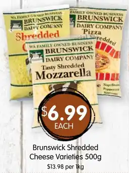 Spudshed Brunswick shredded cheese varieties offer