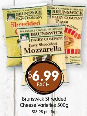 Spudshed Brunswick shredded cheese varieties offer