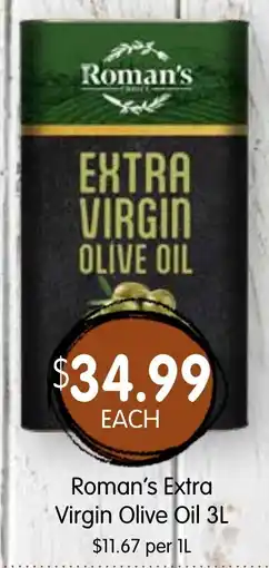 Spudshed Roman's extra virgin olive oil offer