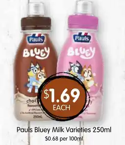 Spudshed Pauls bluey milk varieties offer