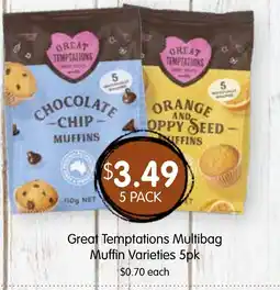 Spudshed Great temptations multibag muffin varieties offer