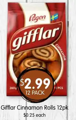 Spudshed Gifflar cinnamon rolls offer
