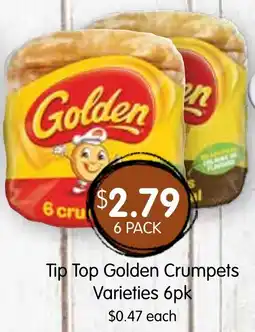 Spudshed Tip top golden crumpets varieties offer