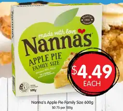 Spudshed Nanna's apple pie family size offer