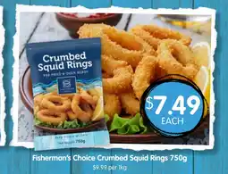 Spudshed Fisherman's choice crumbed squid rings offer