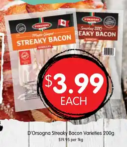 Spudshed D'orsogna streaky bacon varieties offer