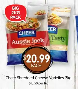 Spudshed Cheer shredded cheese varieties offer