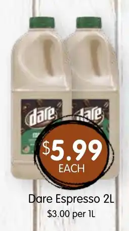 Spudshed Dare espresso offer