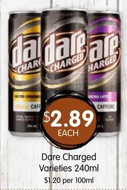 Spudshed Dare charged varieties offer