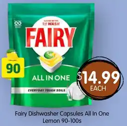 Spudshed Fairy dishwasher capsules all in one lemon offer