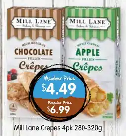 Spudshed Mill lane crepes offer