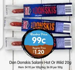Spudshed Don donskis salami hot or mild offer