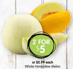 Spudshed Whole honeydew melon offer
