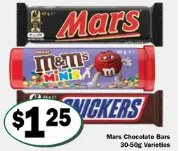 Friendly Grocer Mars chocolate bars varieties offer