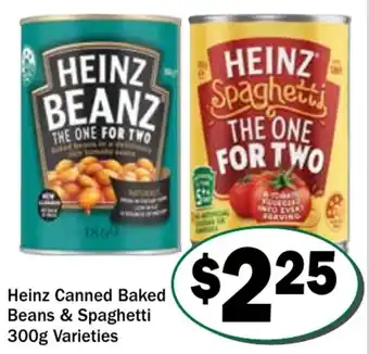 Friendly Grocer Heinz canned baked beans & spaghetti varieties offer