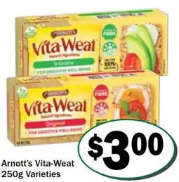 Friendly Grocer Arnott's vita-weat varieties offer