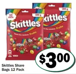 Friendly Grocer Skittles share bags offer