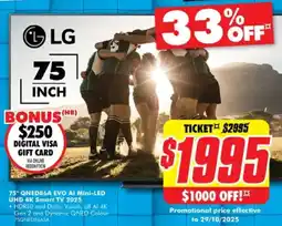 The Good Guys 75" QNED86A EVO AI Mini-LED UHD 4K Smart TV 2025 offer