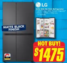 The Good Guys Lg 664l side-by-side refrigerator offer