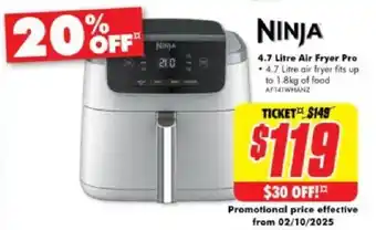 The Good Guys Ninja air fryer pro offer