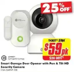 The Good Guys Smarthome smart garage door opener with pan & tilt hd security camera offer