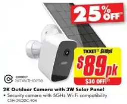 The Good Guys Smarthome 2k outdoor camera with 3w solar panel offer