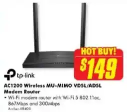 The Good Guys Ac1200 wireless mu-mimo vdsl/adsl modem router offer