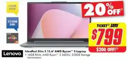 The Good Guys Lenovo ideapad slim 3 15.6" amd ryzen™ 5 laptop lenovo offer