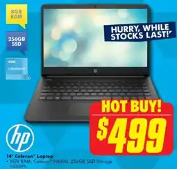 The Good Guys Hp 14" celeron® laptop offer