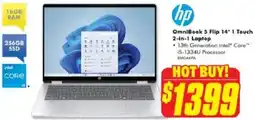 The Good Guys Hp omnibook 5 flip 14" 1 touch 2-in-1 laptop offer