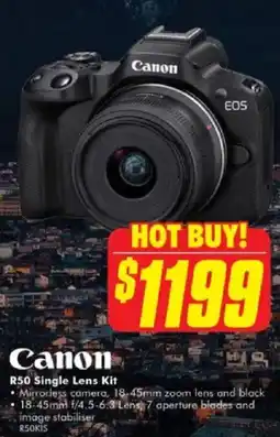 The Good Guys Canon r50 single lens kit offer