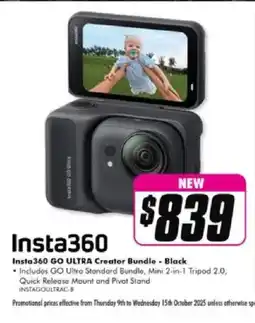 The Good Guys Insta360 go ultra creator bundle - black offer