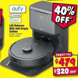 JB Hi-Fi L60 Robovac With Self-Empty offer