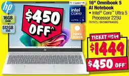 JB Hi-Fi hp PC 16" Omnibook 5 Al Notebook offer