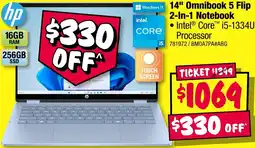 JB Hi-Fi hp 14" Omnibook 5 Flip 2-In-1 Notebook offer